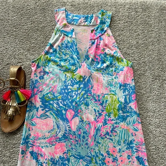 Lilly Pulitzer Rose Shift Dress Bali Blue Once Upon A Tide - Picture 2 of 7